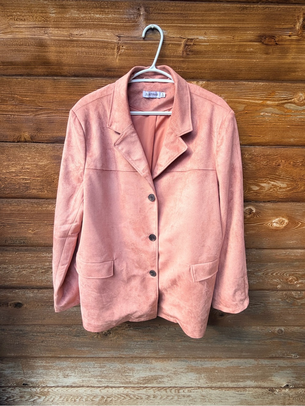 JustFab Coral Plush Open-Front Jacket - Picture 5 of 8
